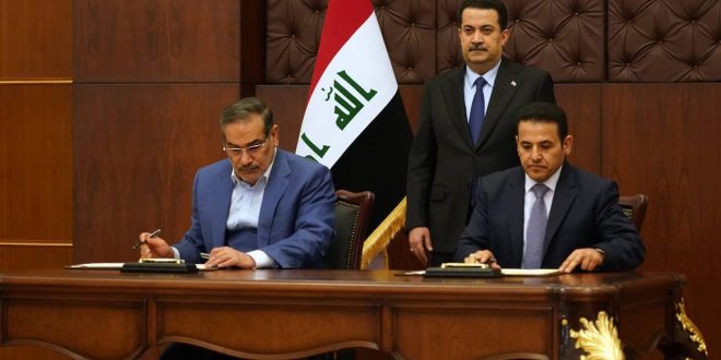 رئيس الوزراء يرعى توقيع محضر أمني مشترك بين العراق وايران