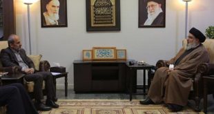 السيد نصر الله يستقبل رئيس مؤسسة إذاعة وتلفزيون إيران ‘بيمان جبلّي’