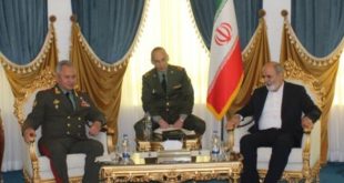 وزیر الدفاع الروسي يلتقي أمين المجلس الاعلى للأمن القومي الايراني