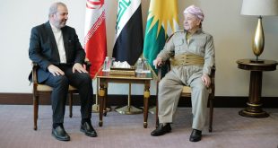بغداد : بارزاني والسفير الإيراني يتبادلان الآراء ووجهات النظر حول الأوضاع في العراق