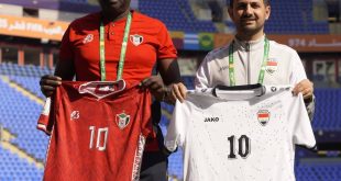 منتخبنا الوطني بالزي الأبيض بمباراته أمام نظيره السوداني في كأس العرب