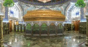 طلاء الذهب لضريح أمير المؤمنين المطهر (ع) بتقنية محلية من جامعة الإمام الحسين (ع) _ فيديو