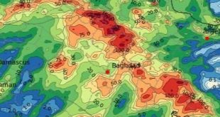 الأنواء الجوية تتوقع هطول أمطار غزيرة وسيول ي مناطق عراقية متفرقة بدءاً من السبت