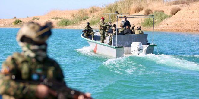 بالتنسيق مع القوات الأمنية.. الحشد الشعبي يعزز الطوق الأمني حول بحيرة الثرثار