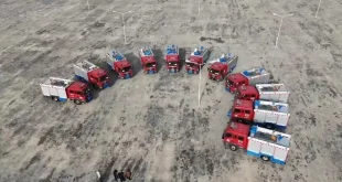 الدفاع المدني تتسلم دفعة جديدة من شاحنات الإطفاء الألمانية الحديثة