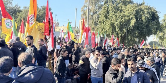 انطلاق وقفة تضامنية مع الجمهورية الاسلامية أمام السفارة الإيرانية