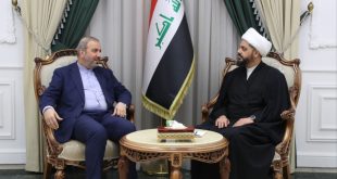 الشيخ الخزعلي والسفير الإيراني لدى العراق يؤكدان أهمية احترام سيادة الدول